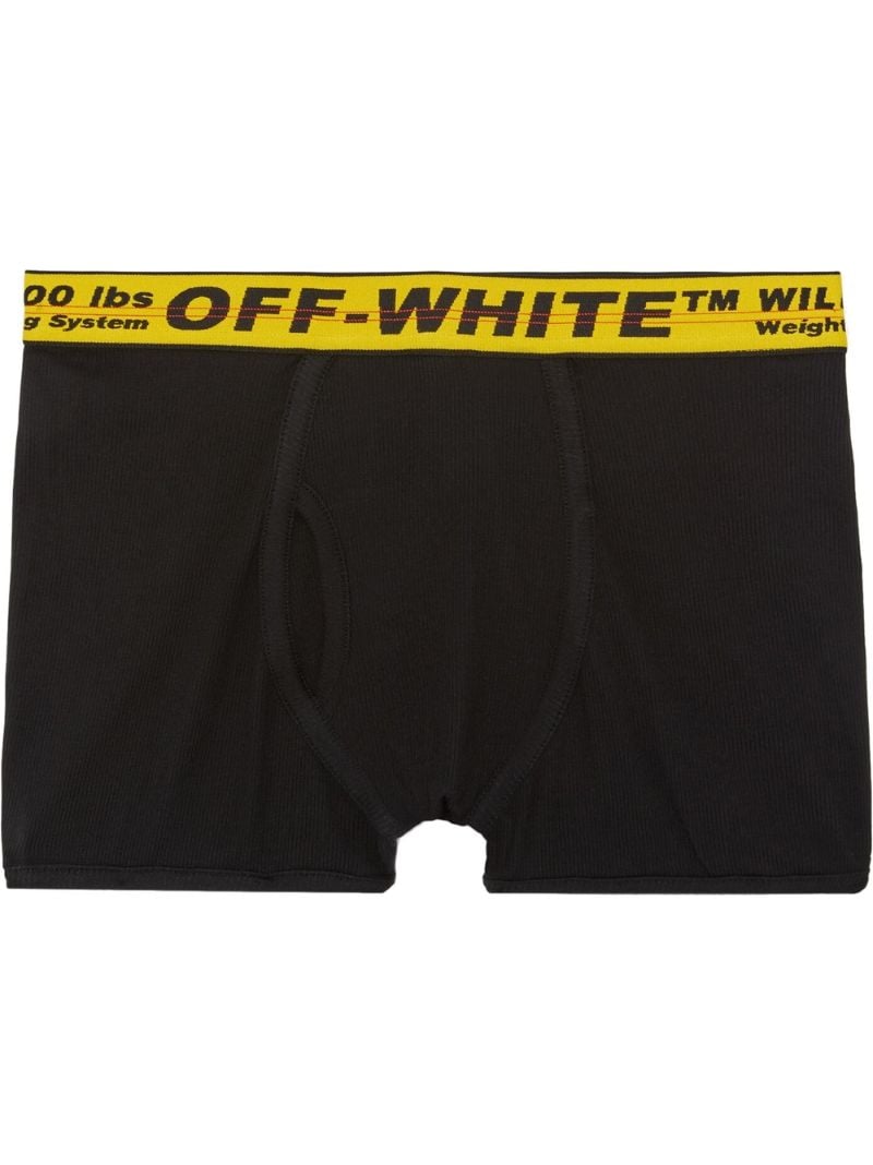 Black Industrial Cotton Boxer Briefs Set
