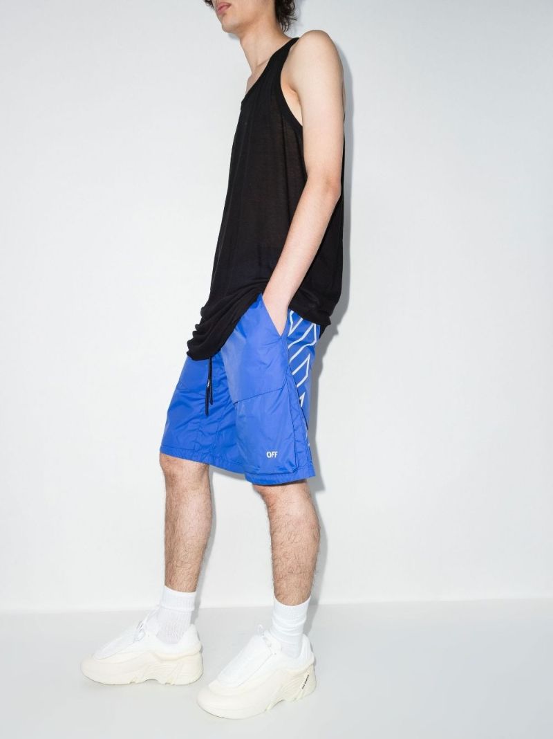 Blue Athl Cargo Track Shorts