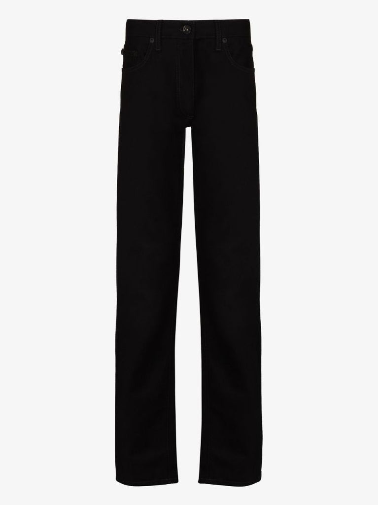 Diag Print Slim Leg Jeans