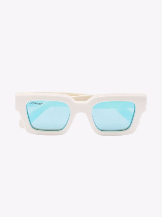 White Virgil Square Sunglasses