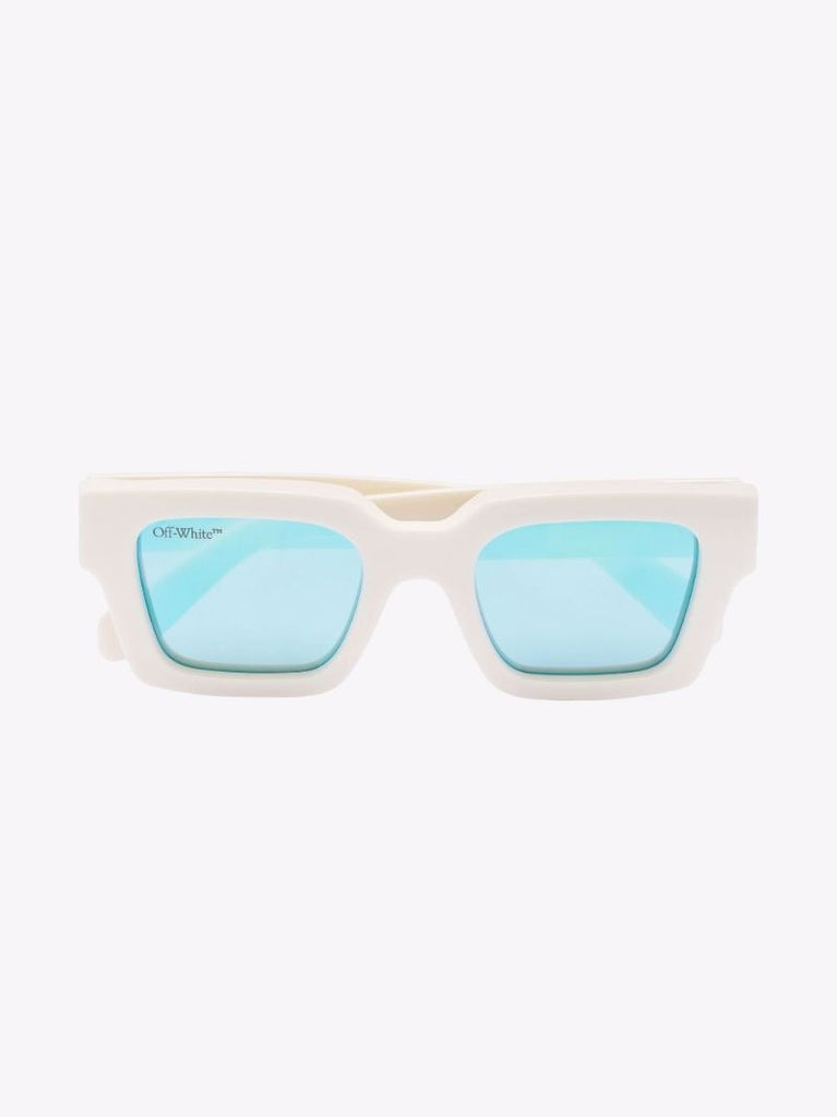 White Virgil Square Sunglasses