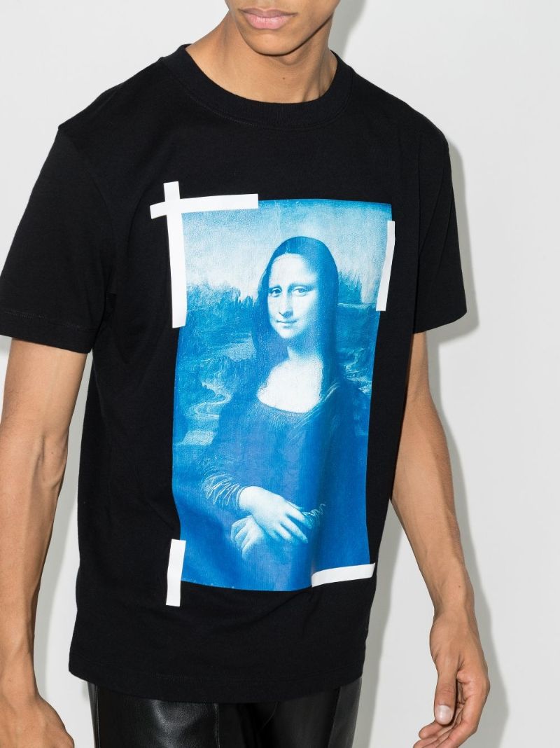 Mona Lisa Print Cotton T-shirt