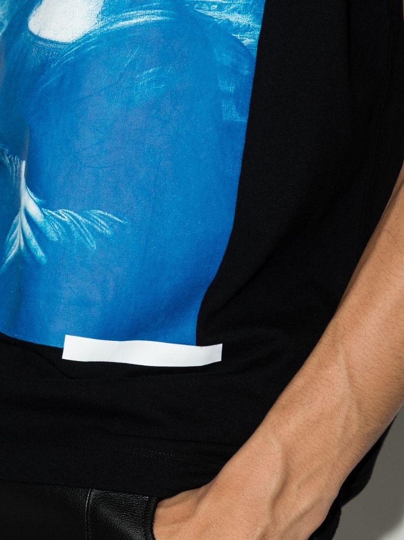 Mona Lisa Print Cotton T-shirt