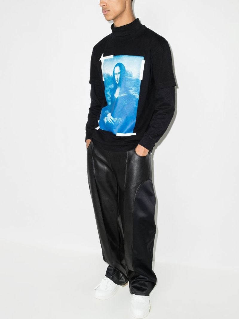 Mona Lisa Print Cotton T-shirt