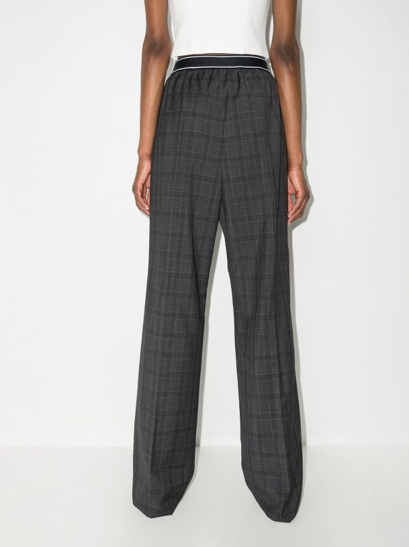 Glen Plaid-print Straight Leg Trousers