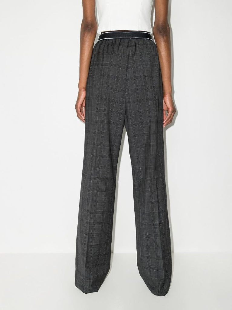 Glen Plaid-print Straight Leg Trousers