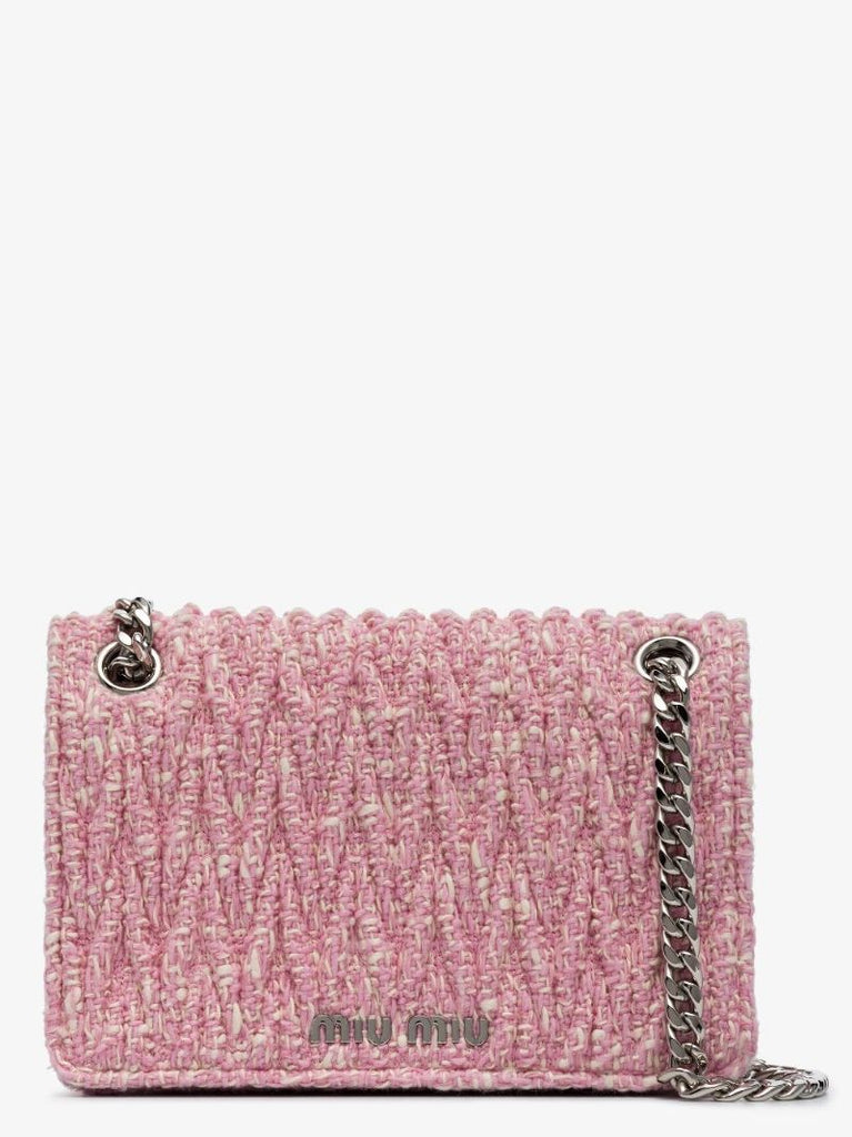 Pink MatelassÃ_x0083_Â© Tweed Shoulder Bag