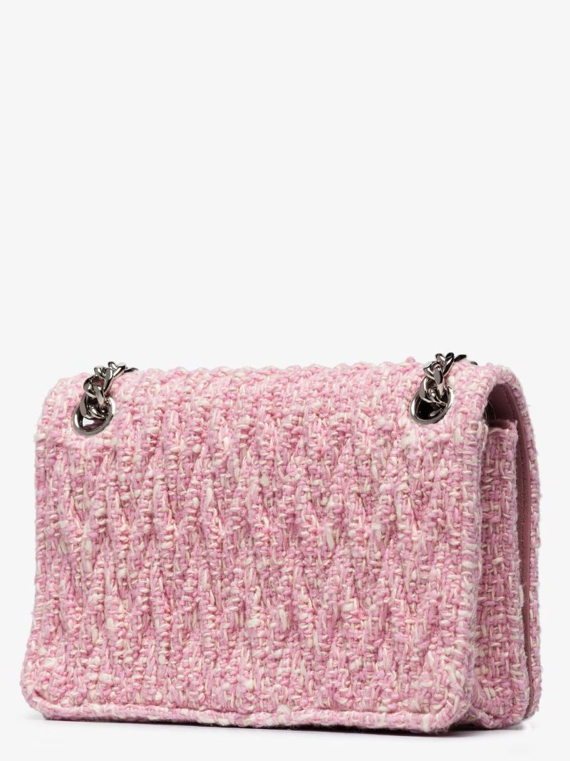 Pink MatelassÃ_x0083_Â© Tweed Shoulder Bag