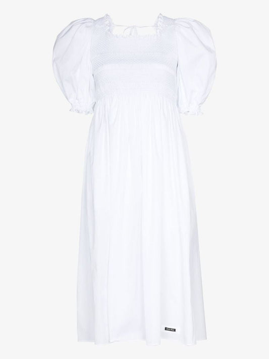 Puff Sleeve Midi Dress