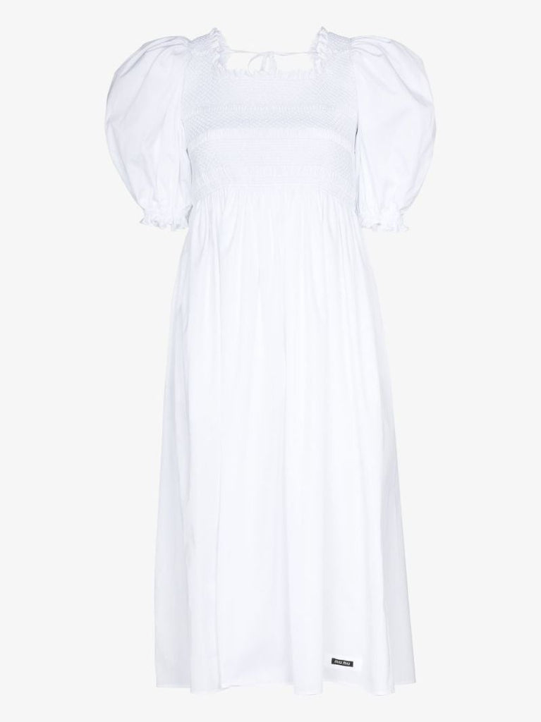Puff Sleeve Midi Dress