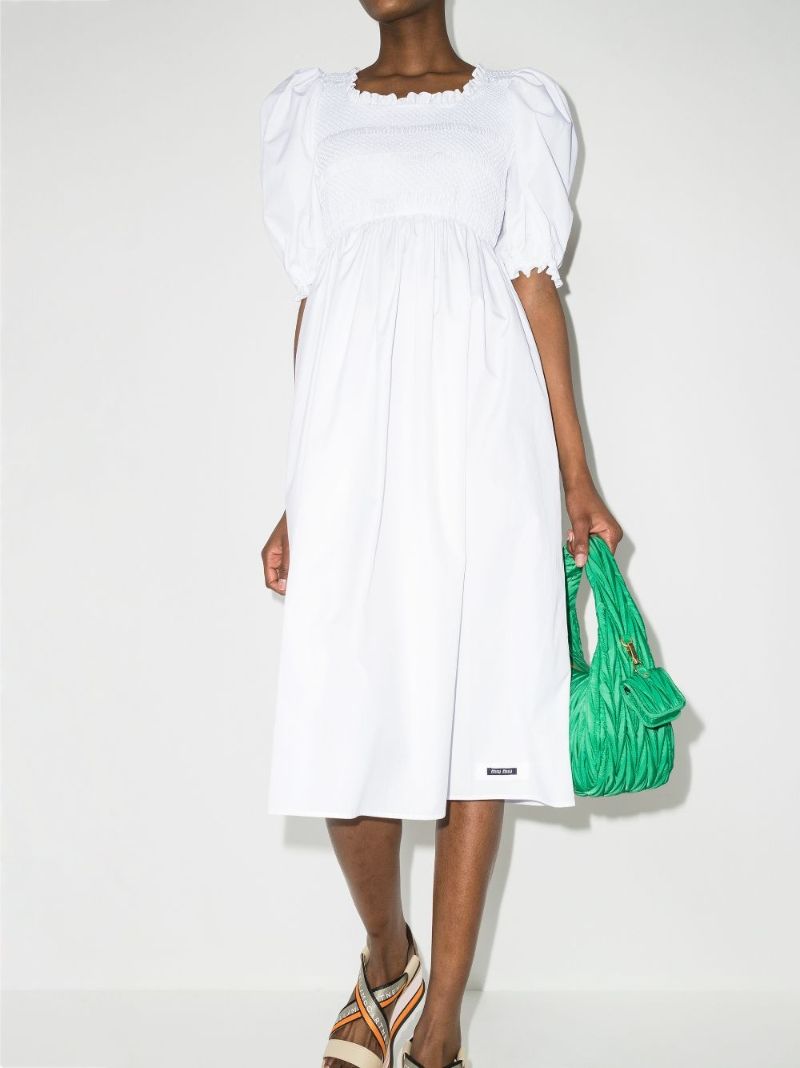 Puff Sleeve Midi Dress