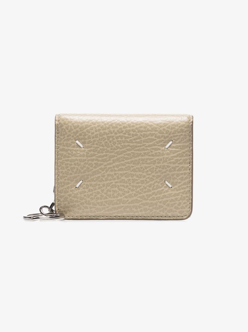 Neutral Four-stitch Bifold Leather Wallet