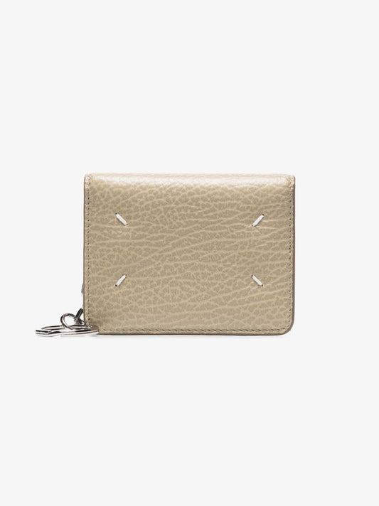 Neutral Four-stitch Bifold Leather Wallet