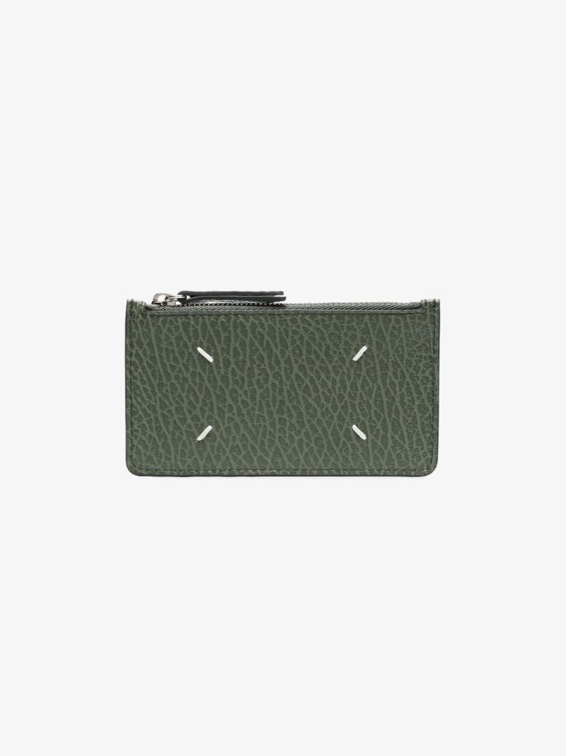 Green Leather Card Holder