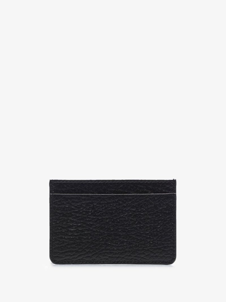 Black Four-stitch Leather Card Holder