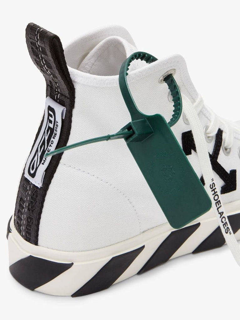 White Vulcanized High-top Sneakers