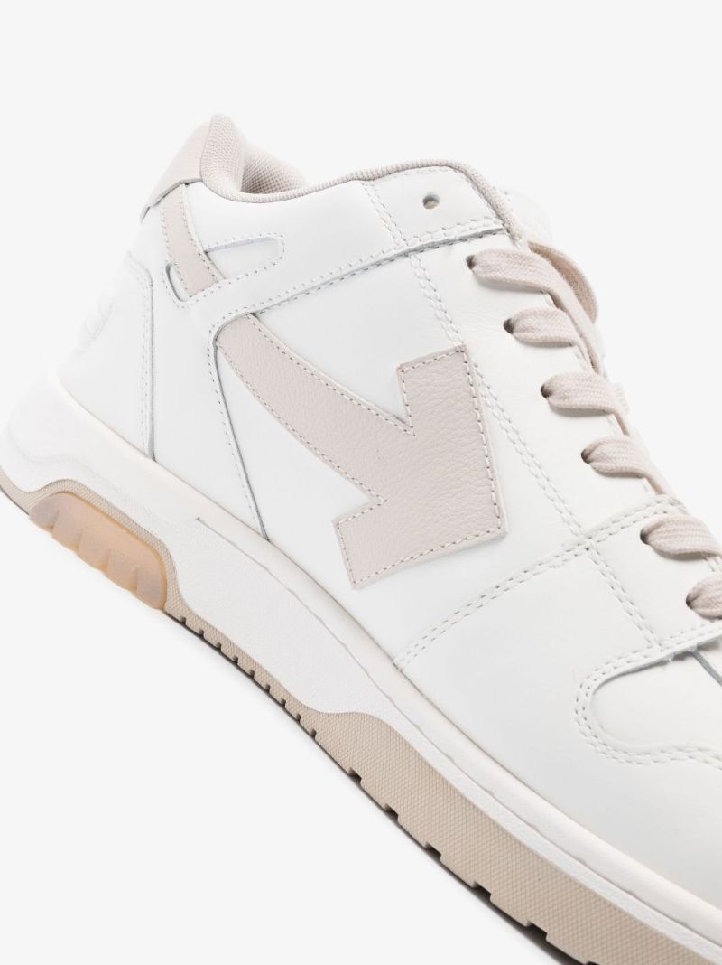 White Out of Office Low-top Leather Sneakers