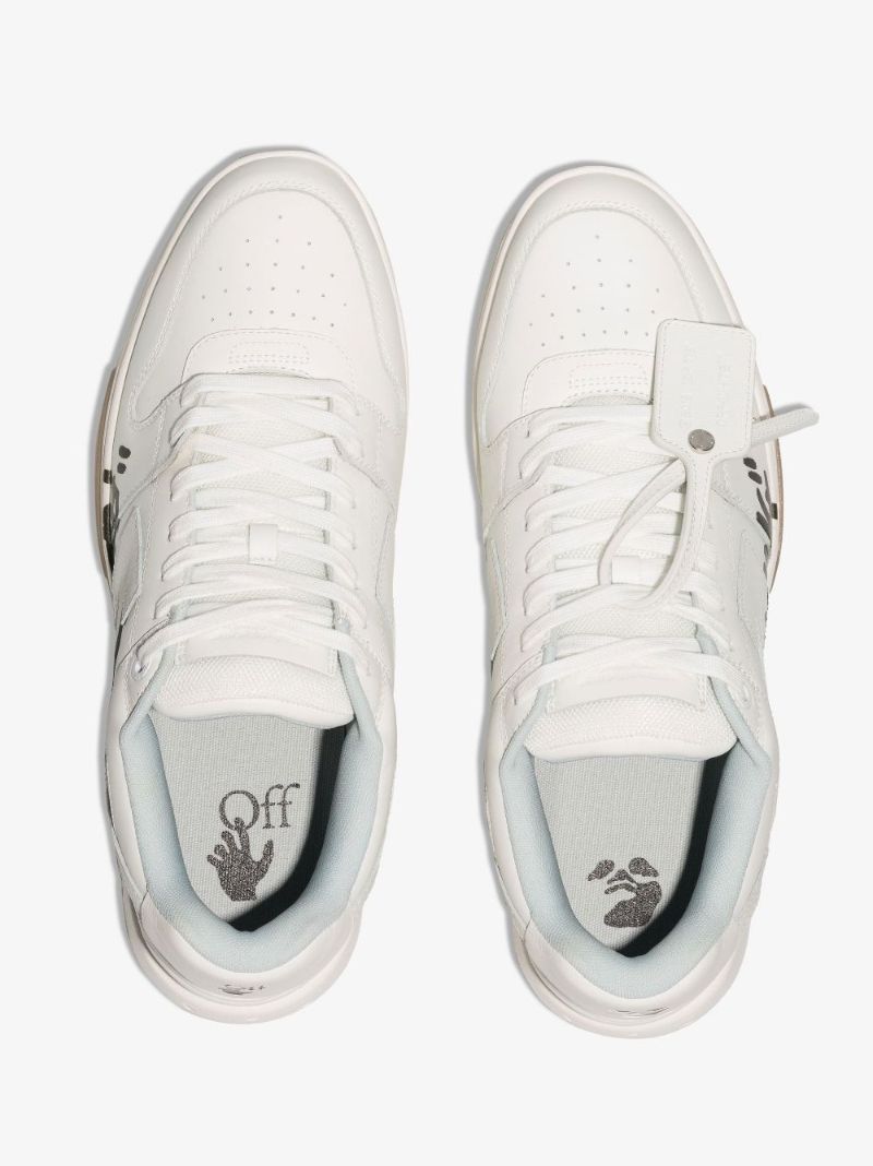 White Out of Office Low-top Leather Sneakers