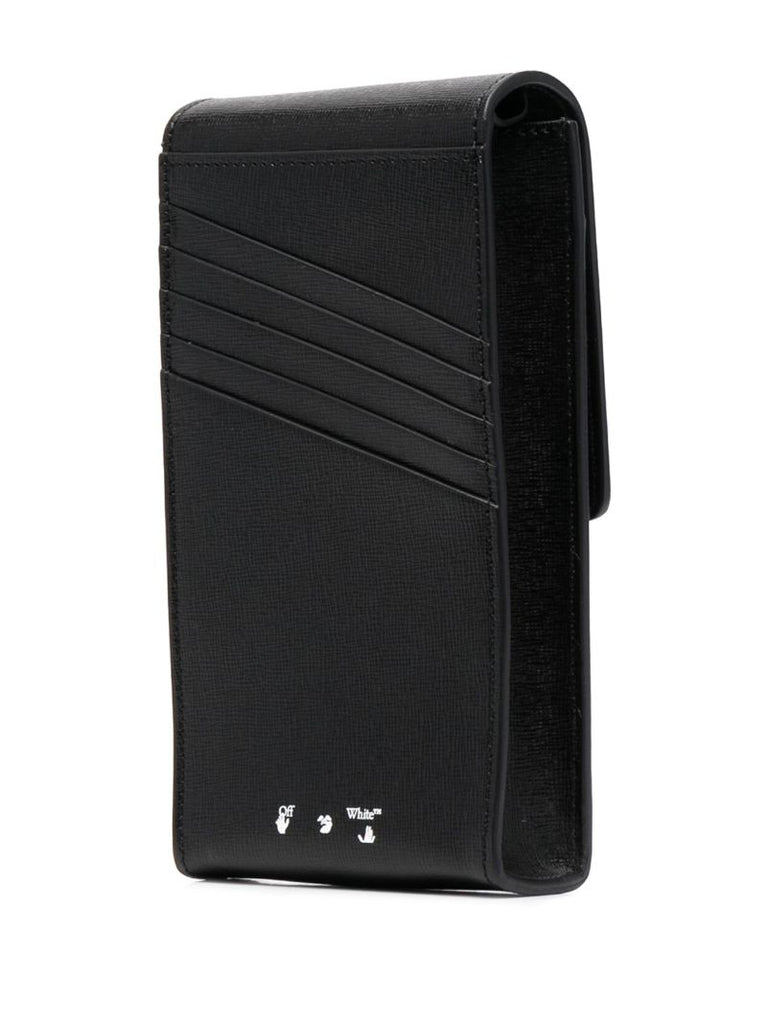 Black Diag Leather Crossbody Bag