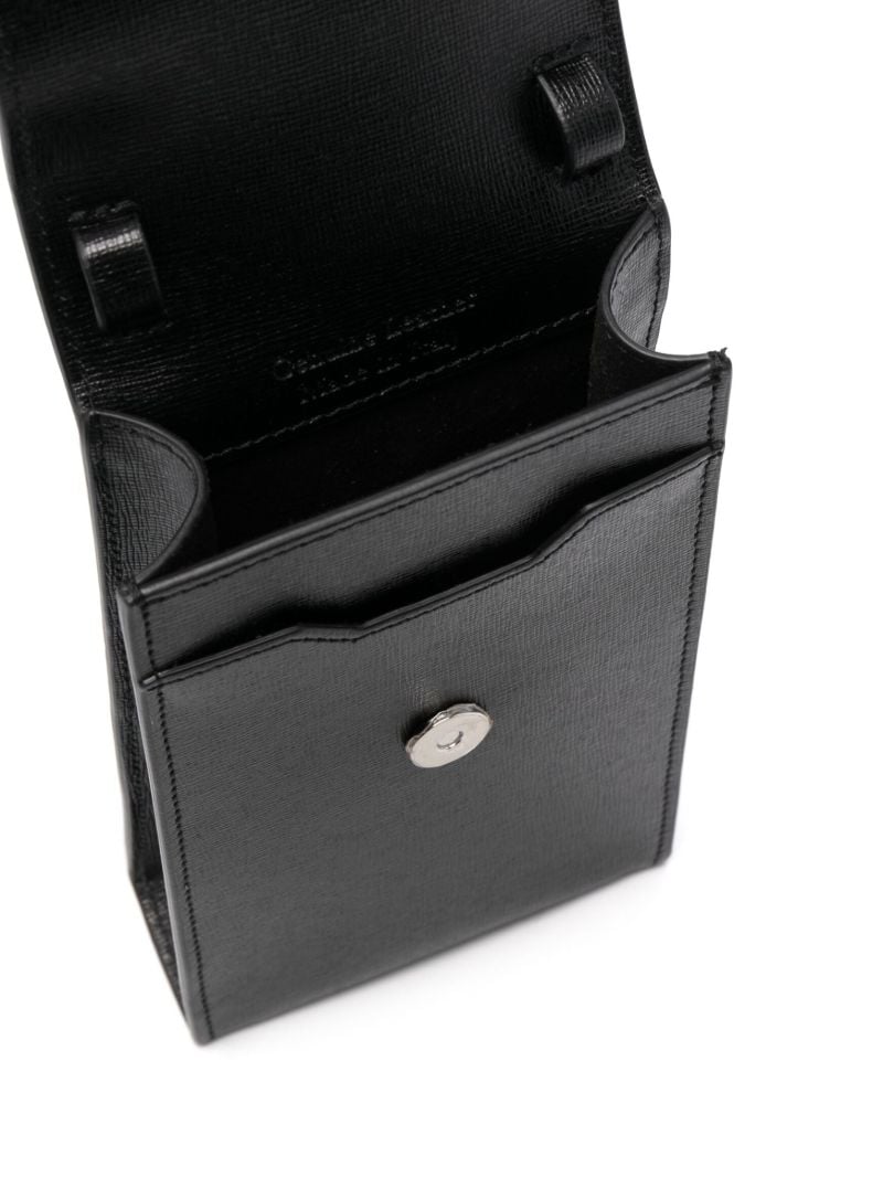 Black Diag Leather Crossbody Bag
