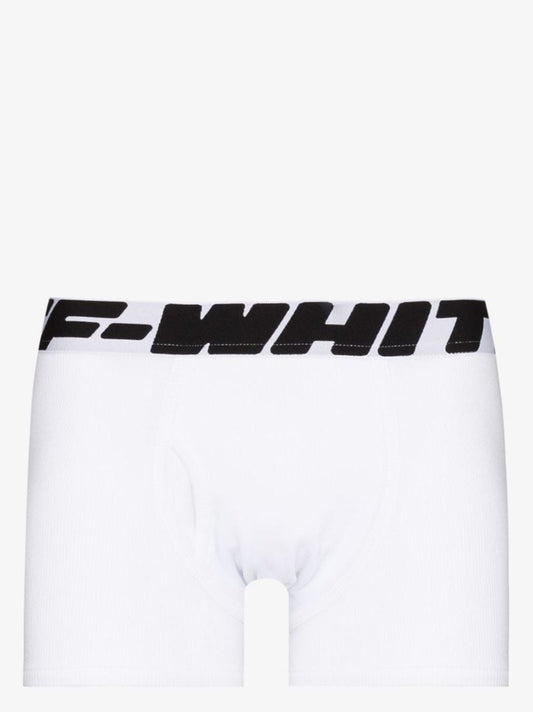 White Industrial Cotton Boxer Briefs Set
