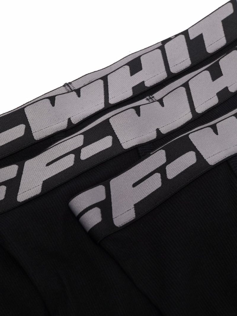 Black Logo Waistband Boxer Briefs Set