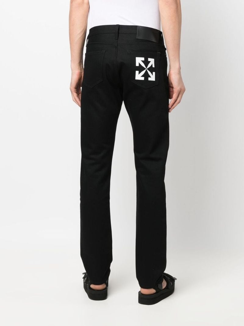 Black Arrows Straight-leg Jeans