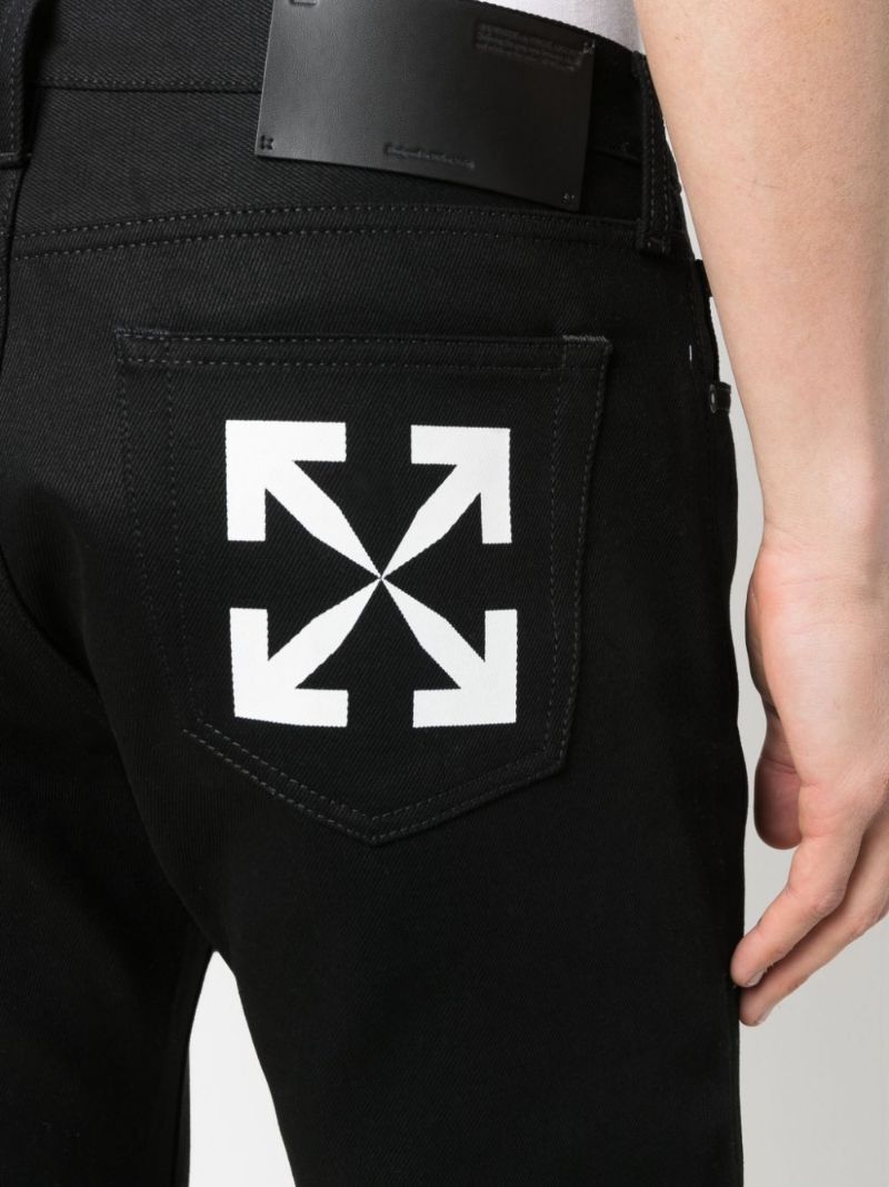 Black Arrows Straight-leg Jeans