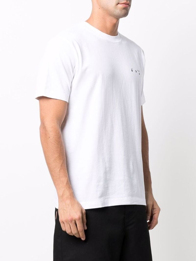 White Caravaggio Print Cotton T-shirt