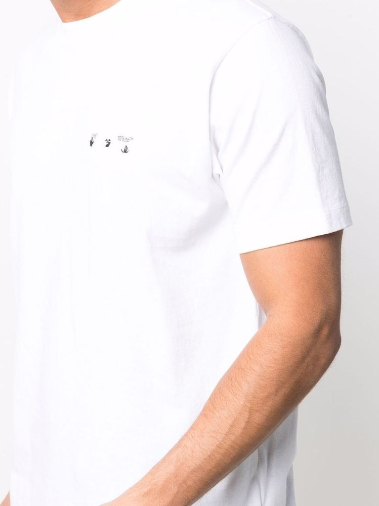 White Caravaggio Print Cotton T-shirt