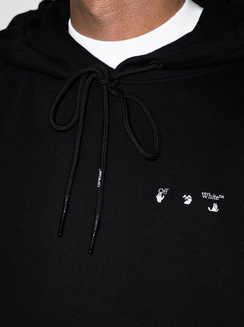 Black Caravaggio Print Cotton Hoodie