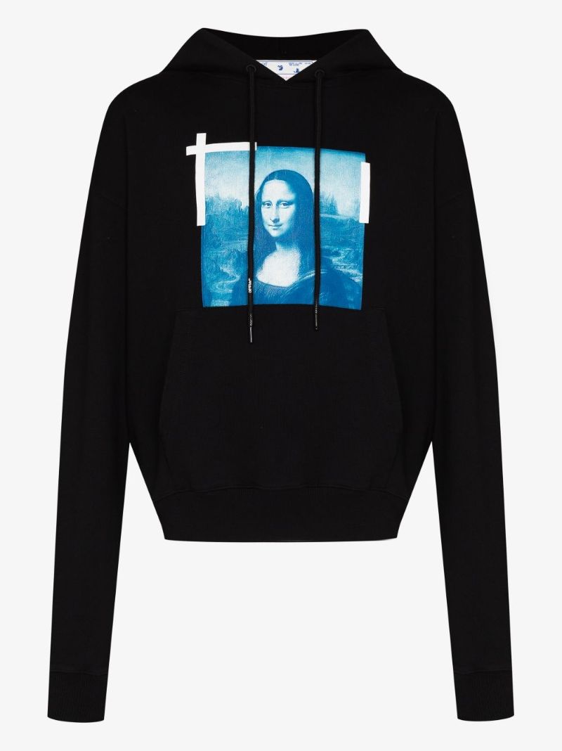 Mona Lisa Print Cotton Hoodie