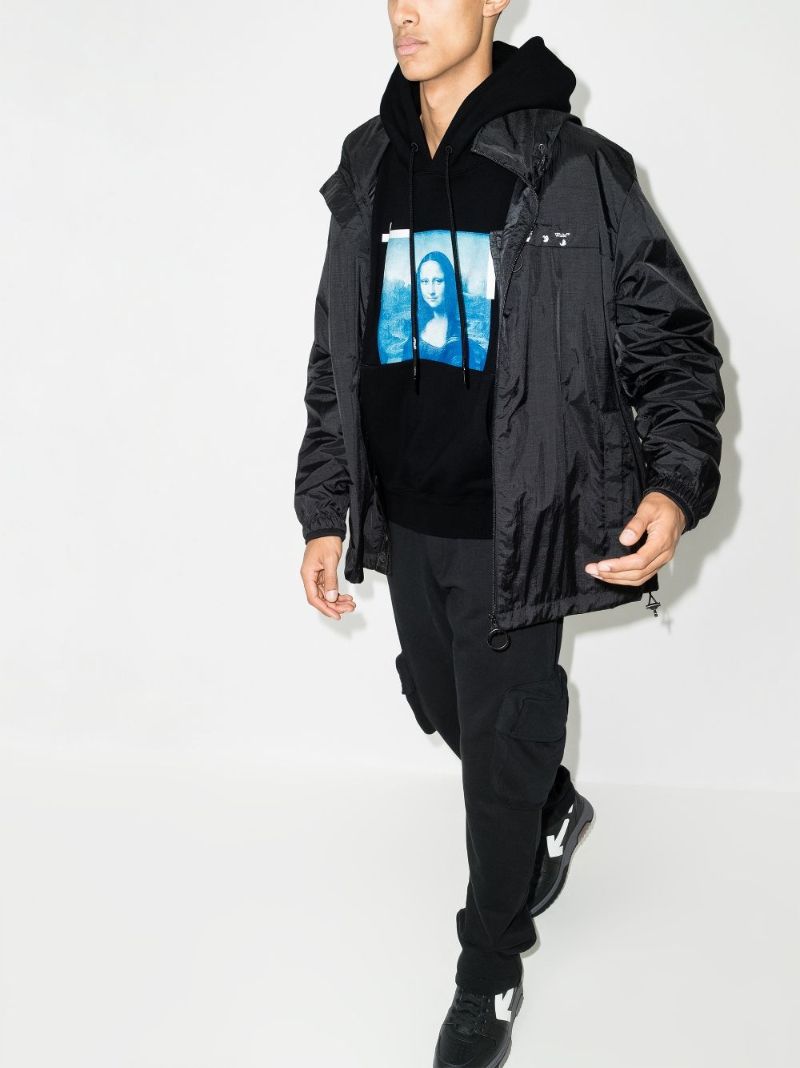 Mona Lisa Print Cotton Hoodie