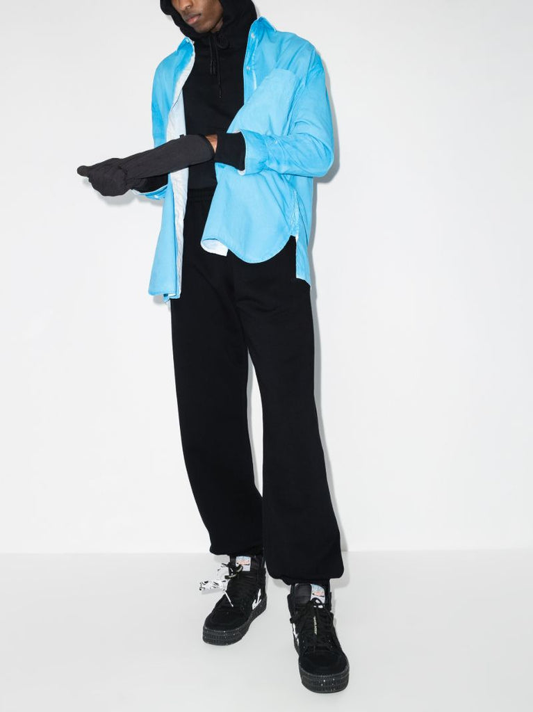 Diag Print Cotton Track Pants