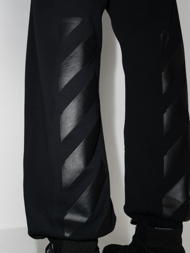 Diag Print Cotton Track Pants