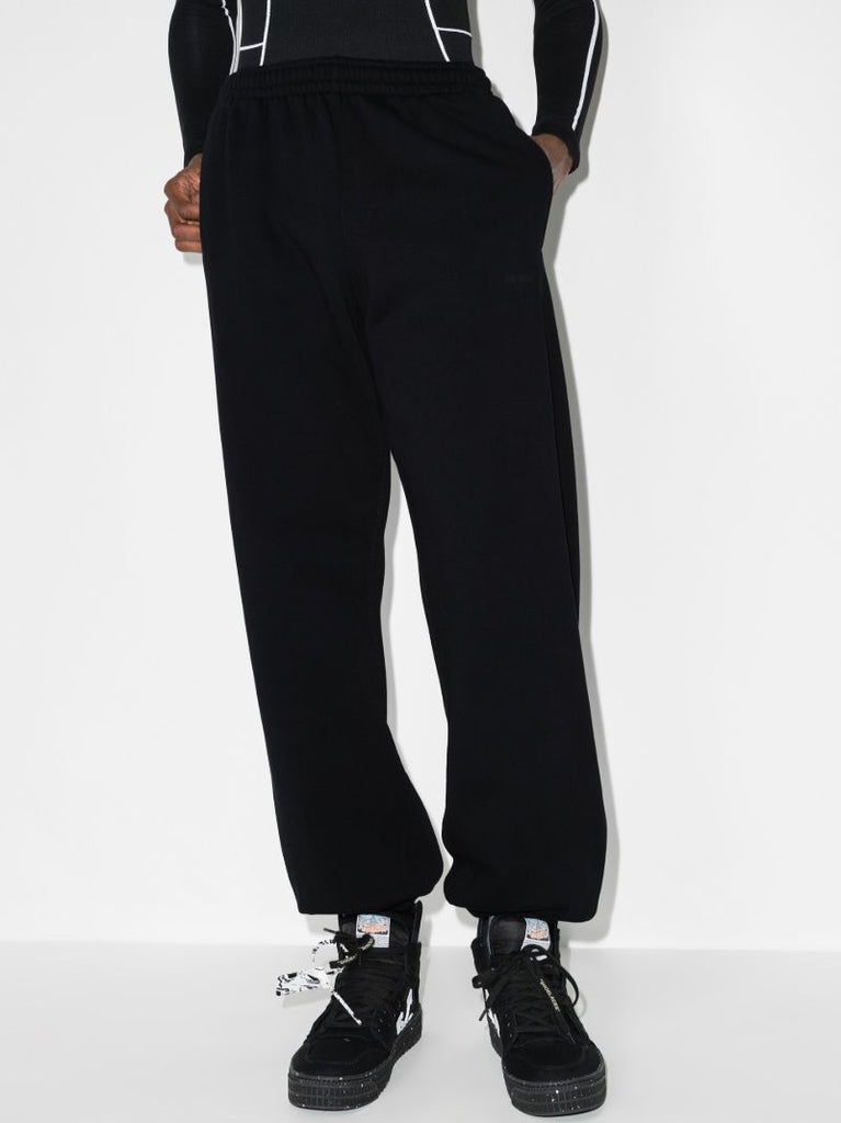 Diag Print Cotton Track Pants