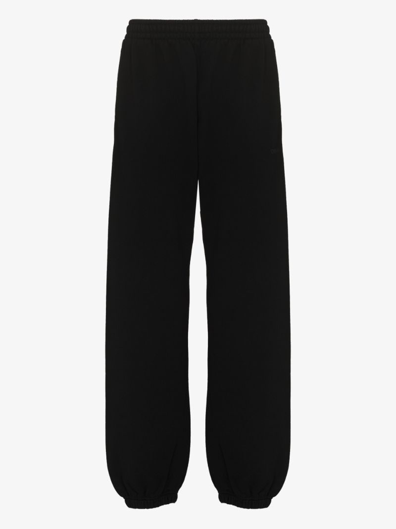 Diag Print Cotton Track Pants