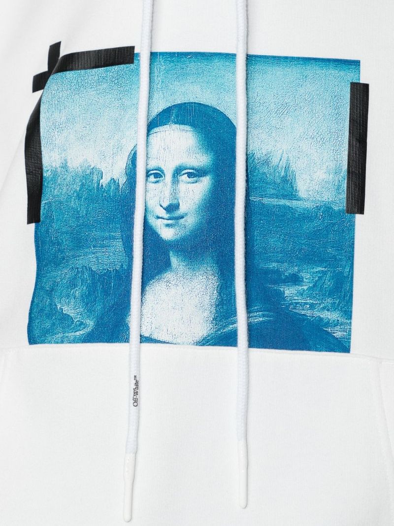 Mona Lisa Print Cotton Hoodie