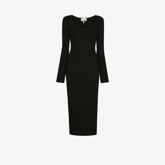 Ribbed Knit Midi Dress