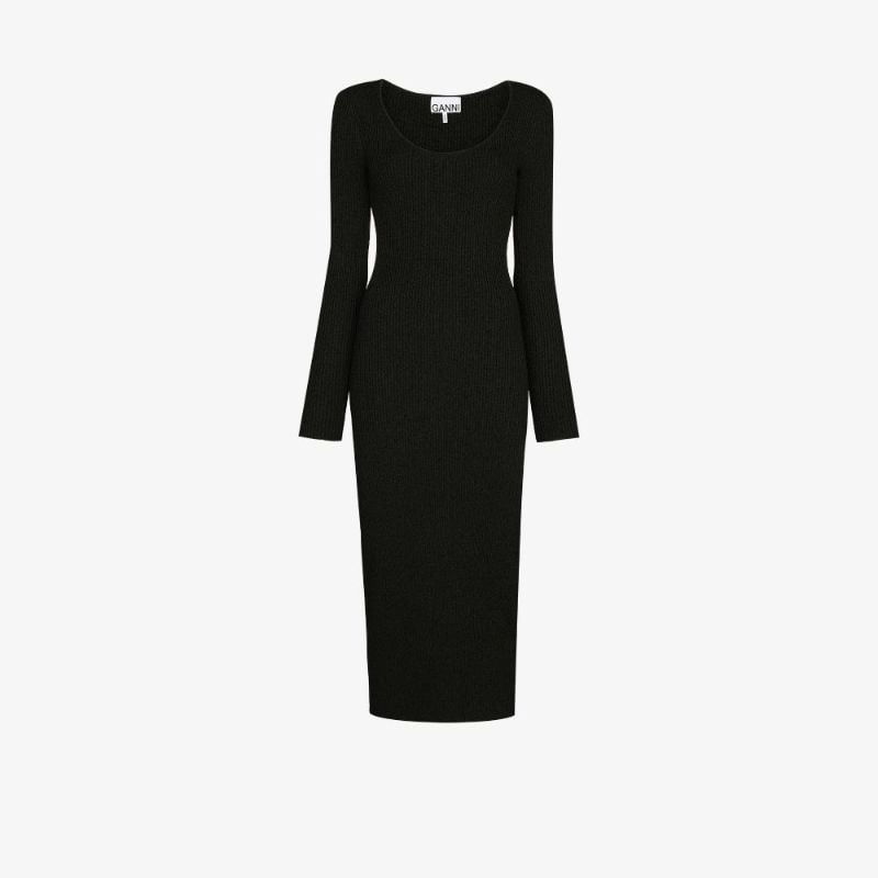 Ribbed Knit Midi Dress