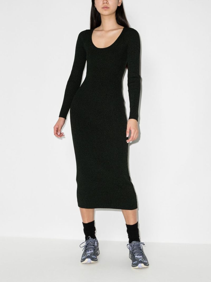 Ribbed Knit Midi Dress