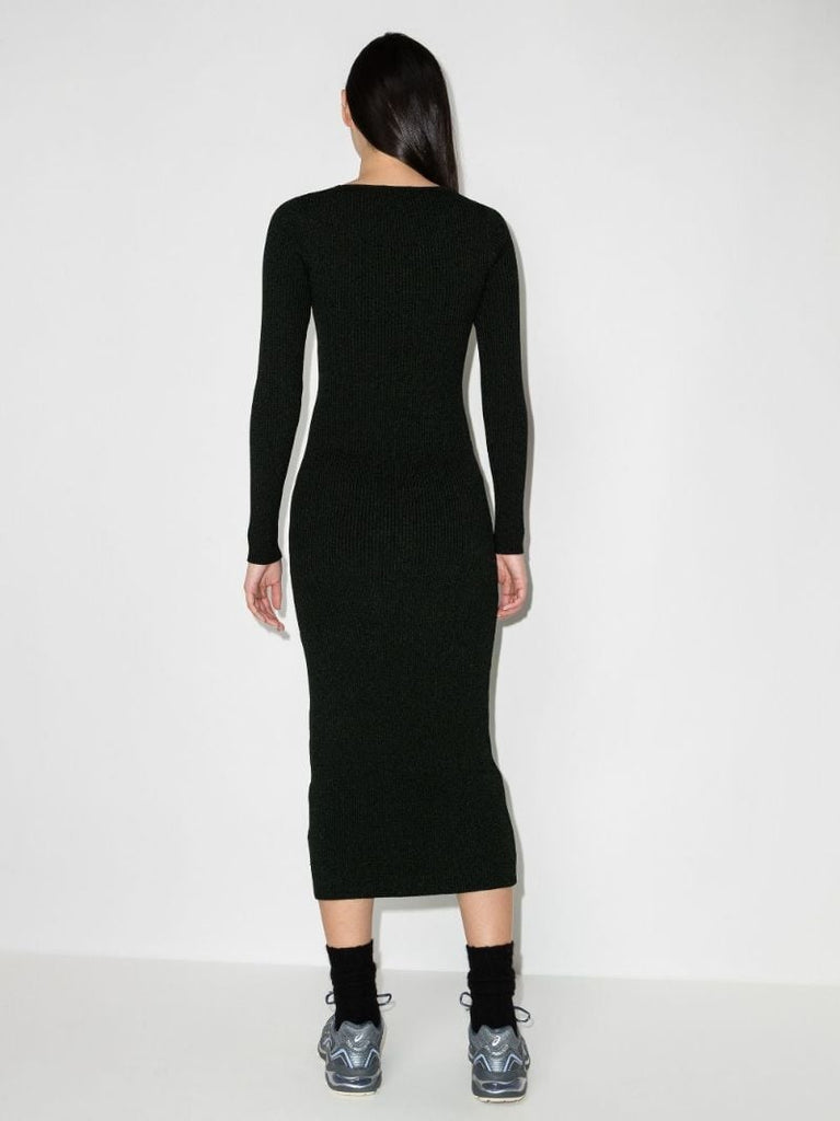 Ribbed Knit Midi Dress