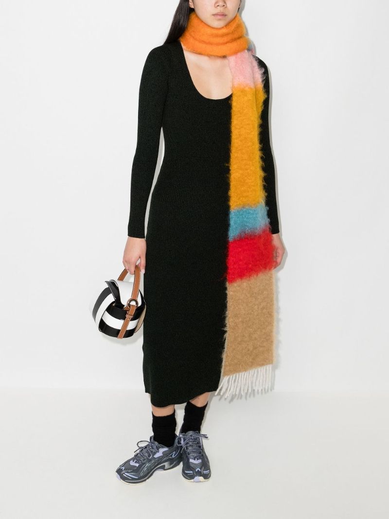 Ribbed Knit Midi Dress