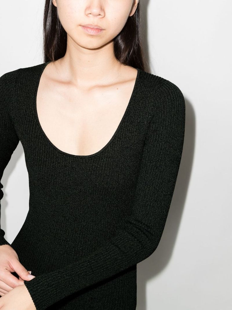 Ribbed Knit Midi Dress