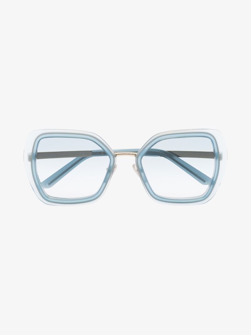 Blue Oversized Square Sunglasses