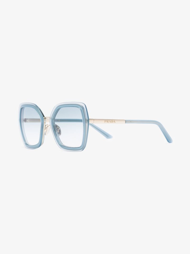Blue Oversized Square Sunglasses
