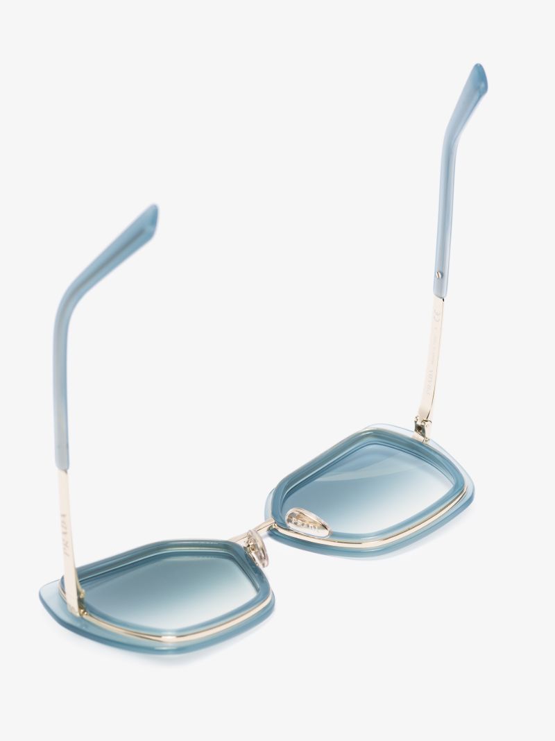 Blue Oversized Square Sunglasses