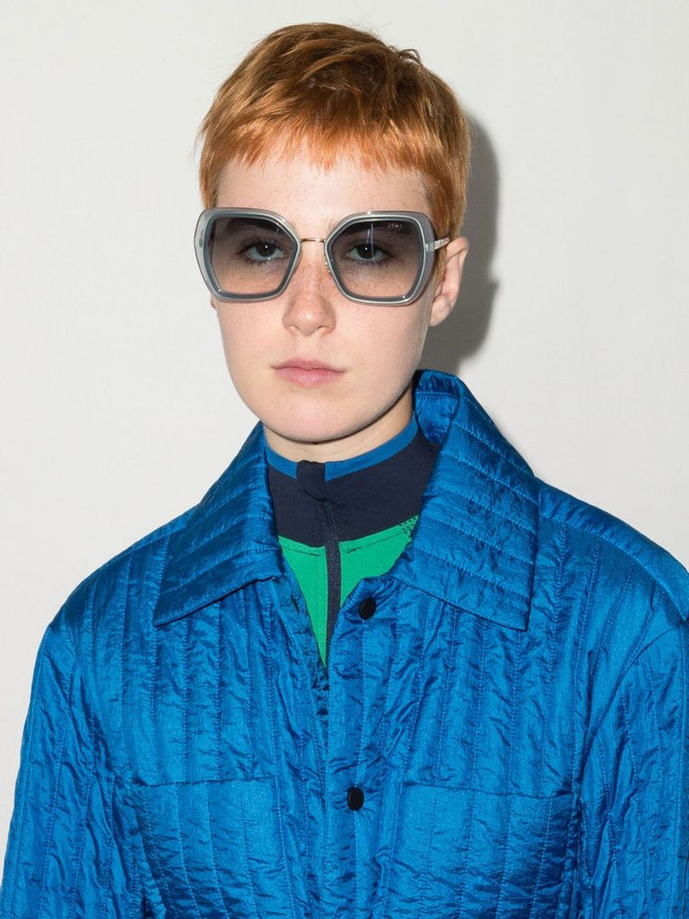 Blue Oversized Square Sunglasses