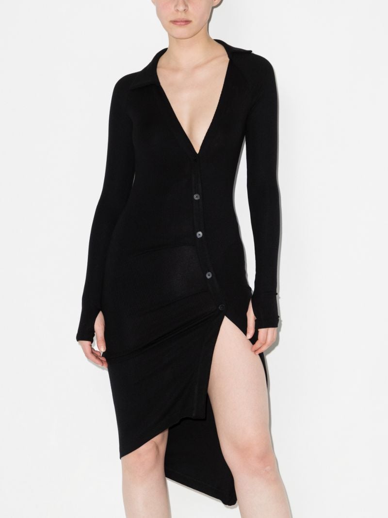 Lanett Buttoned Asymmetric Dress
