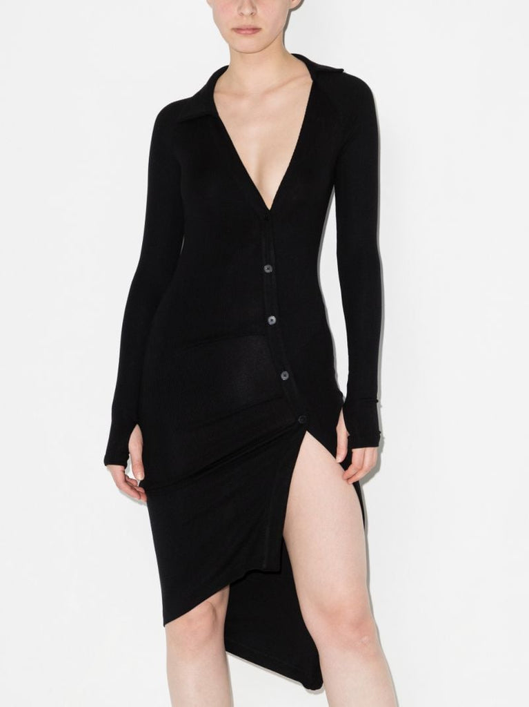 Lanett Buttoned Asymmetric Dress